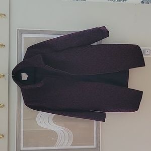 LOFT Leopard Funnel Neck Coat